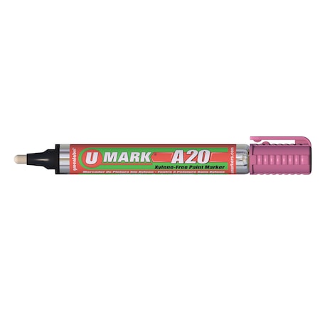 U-Mark A20 Paint Marker Pink Rev tip 12/bx 10711